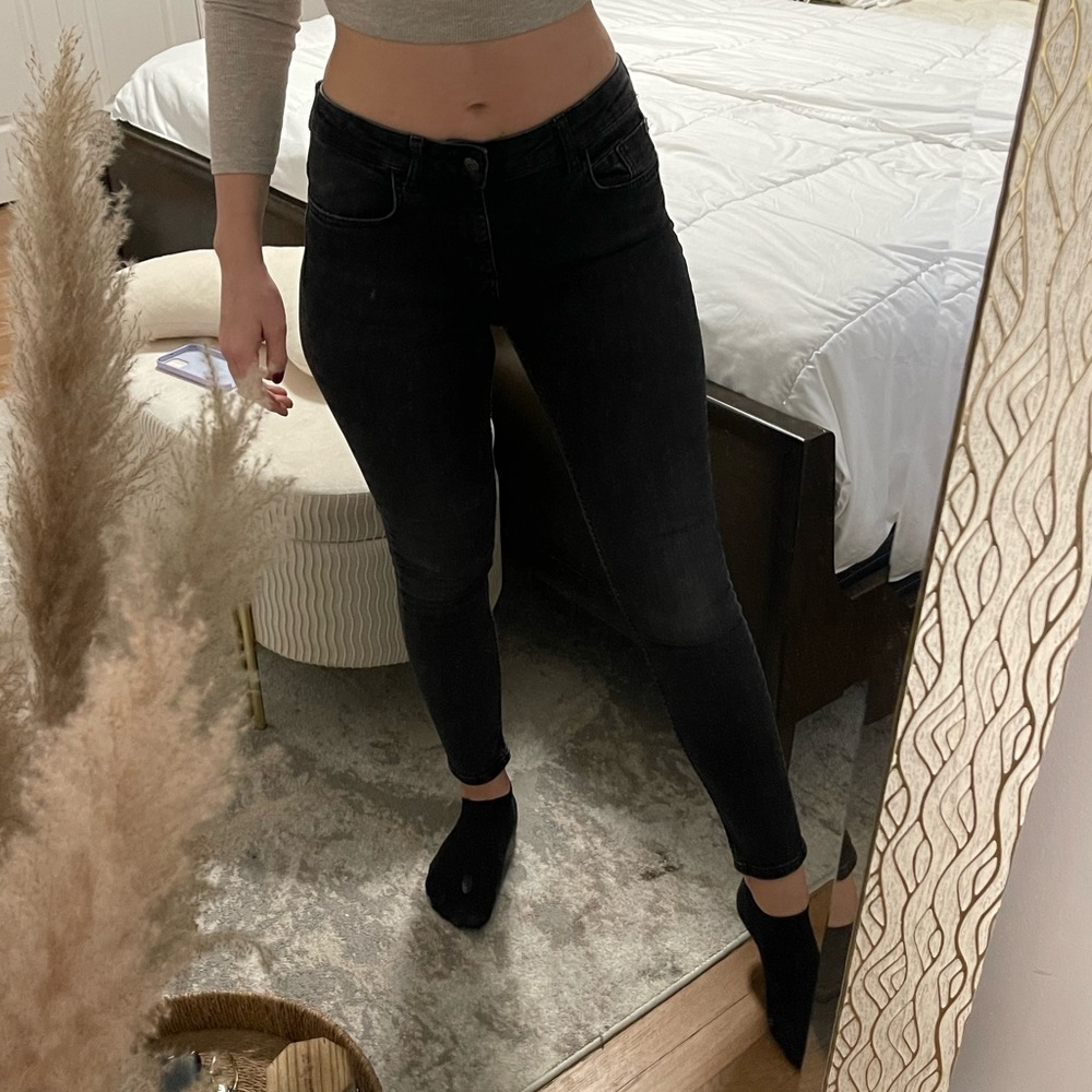 Zara mid waist skinny jeans
